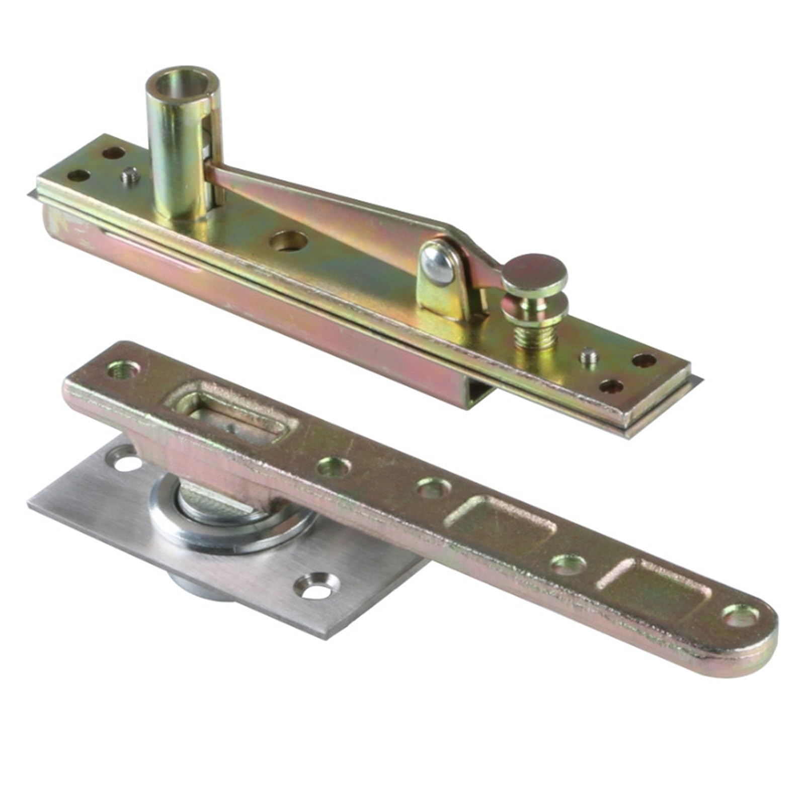 Bisagra pivotante oculta de acero inoxidable con rotación 360 ​​grados | Resorte de piso invisible for puerta de madera de alta resistencia de 100 kg