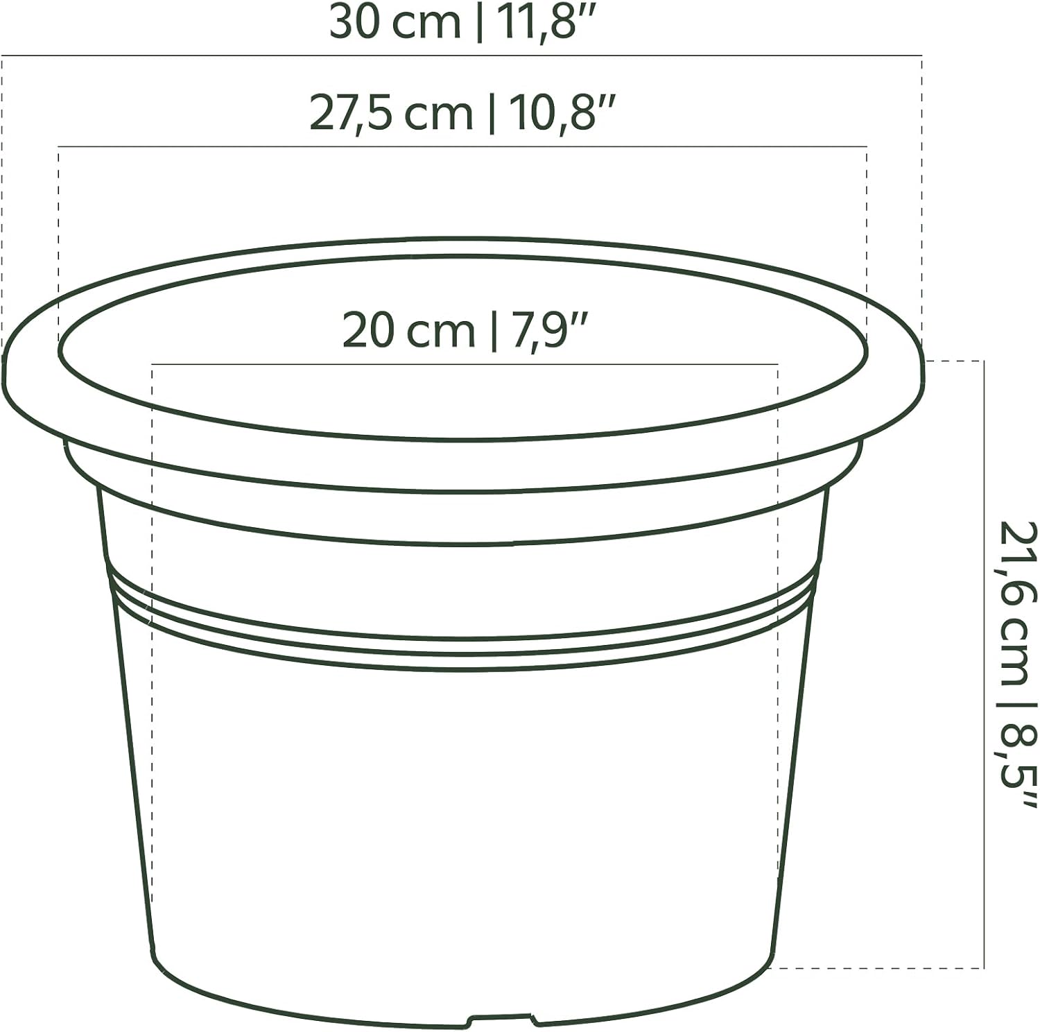 Artevasi Venezia Cilindro Flowerpot 30cm Bronze