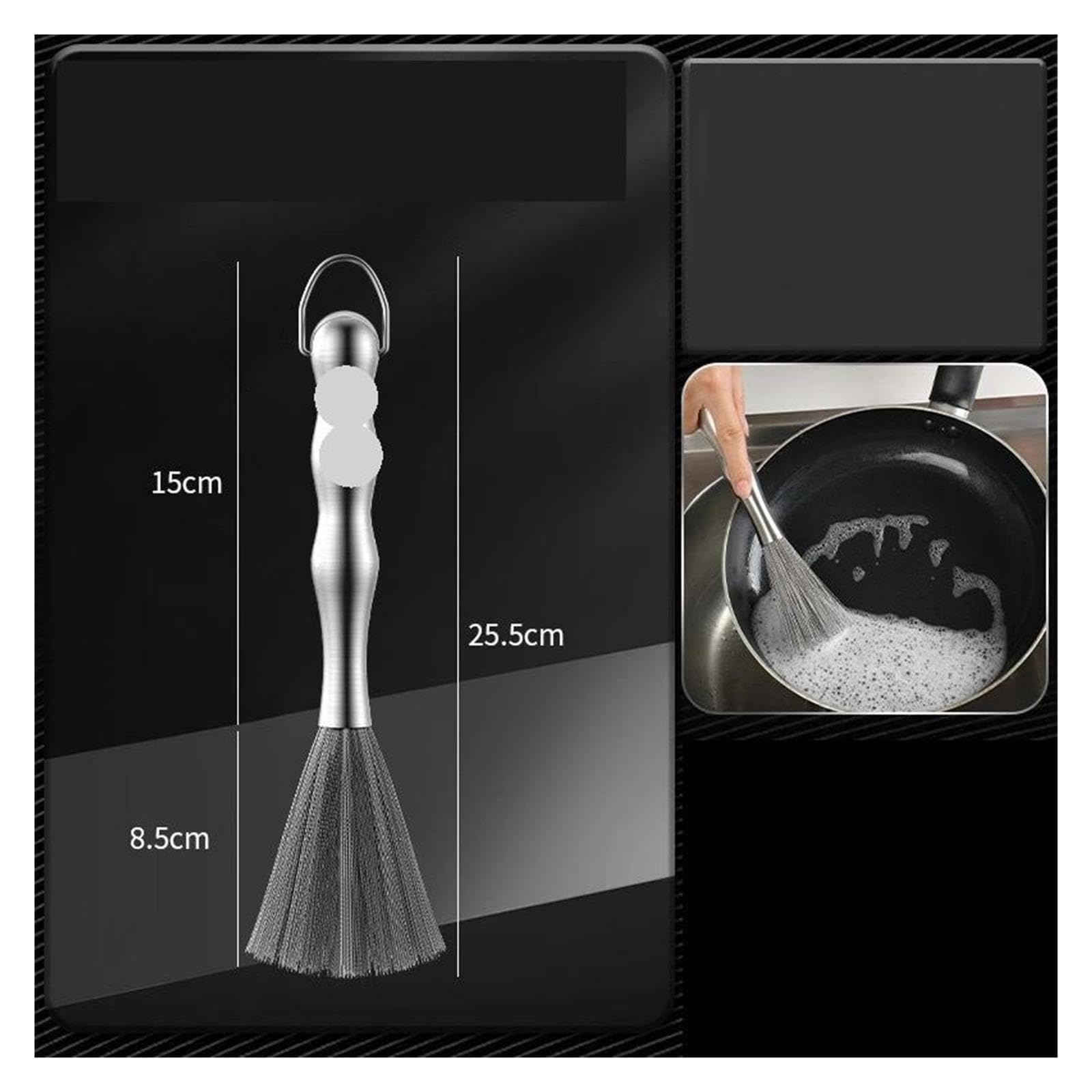 3pcs Stainless Steel Pot Brush pour Cuisine
