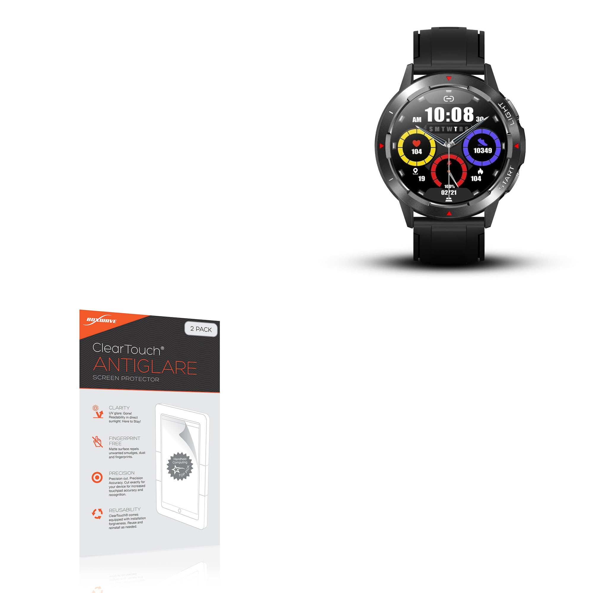 BoxWave Screen Protector Compatible with Alpha Gear Bravo - ClearTouch Anti-Glare (2-Pack), Anti-Fingerprint Matte Film Skin