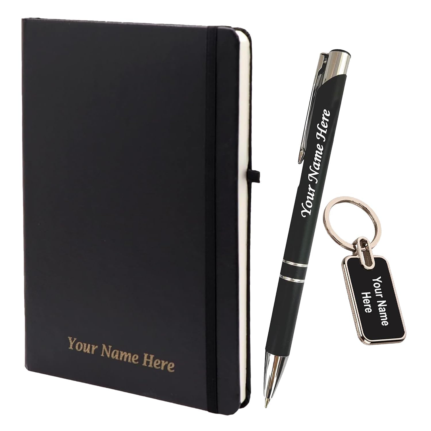 Personalized Diary, Metal Pen & Keychain Set | Size A5-192 Page Writing Journal | Engraved Gift Set for Office, Corporate Events, Diwali, Christmas & Special Occasions | Bestsellers | Perfect For Corporate Gifting-image-48