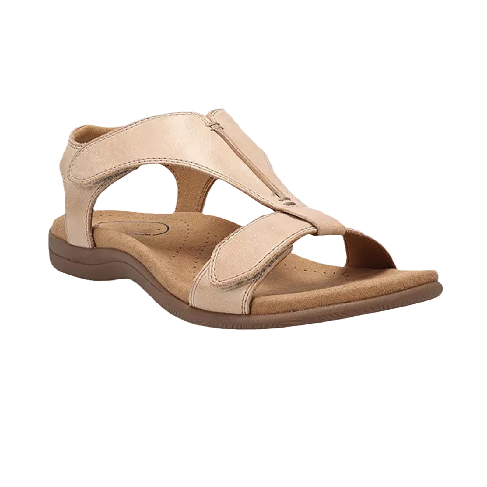 AubnICODotmalls sandals orthopedic Sursell Women's Comfy Orthotic Sandals Arch Support Flat Platform Beach Casual Sandal,4,37