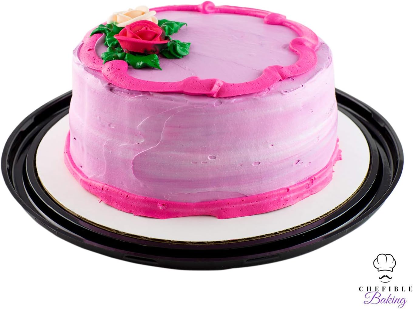 Nеw Arrіvаlѕ 9 inch Disposable Plastic Cake Containers + Cake Boards - Set of 3 | Cake Carrier for transport, 2-3 Layer Cake Holder Display Containers, Durable & Strong By Chefible