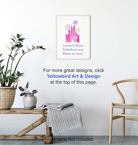 Miniatura 5 de Quote Wall Art Poster Print - 8x10 Castle Cute Pink Girls Room, Bedroom Decoration, Home Decor - Inspirational Motivational Gift for Kids and Women