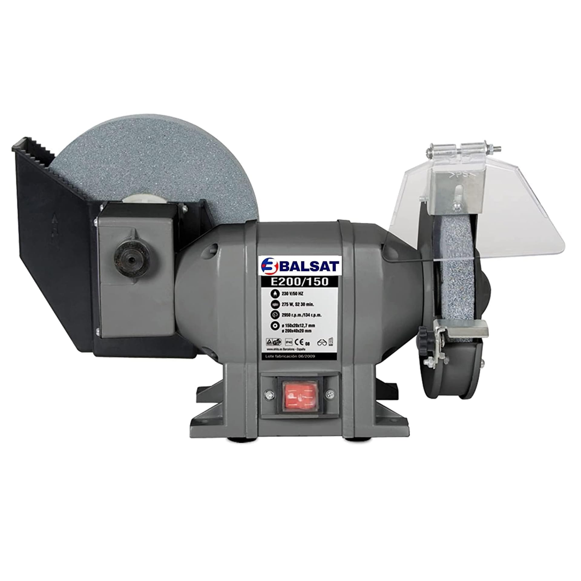 BALSAT Afilador de Cuchillos Profesional de Sobremesa | Máquina de Afilar Cuchillos Profesional Motor Silencioso y Carcasa de Acero | Afilador de Cuchillos Eléctrico para Cocina y Taller 380x200x290mm