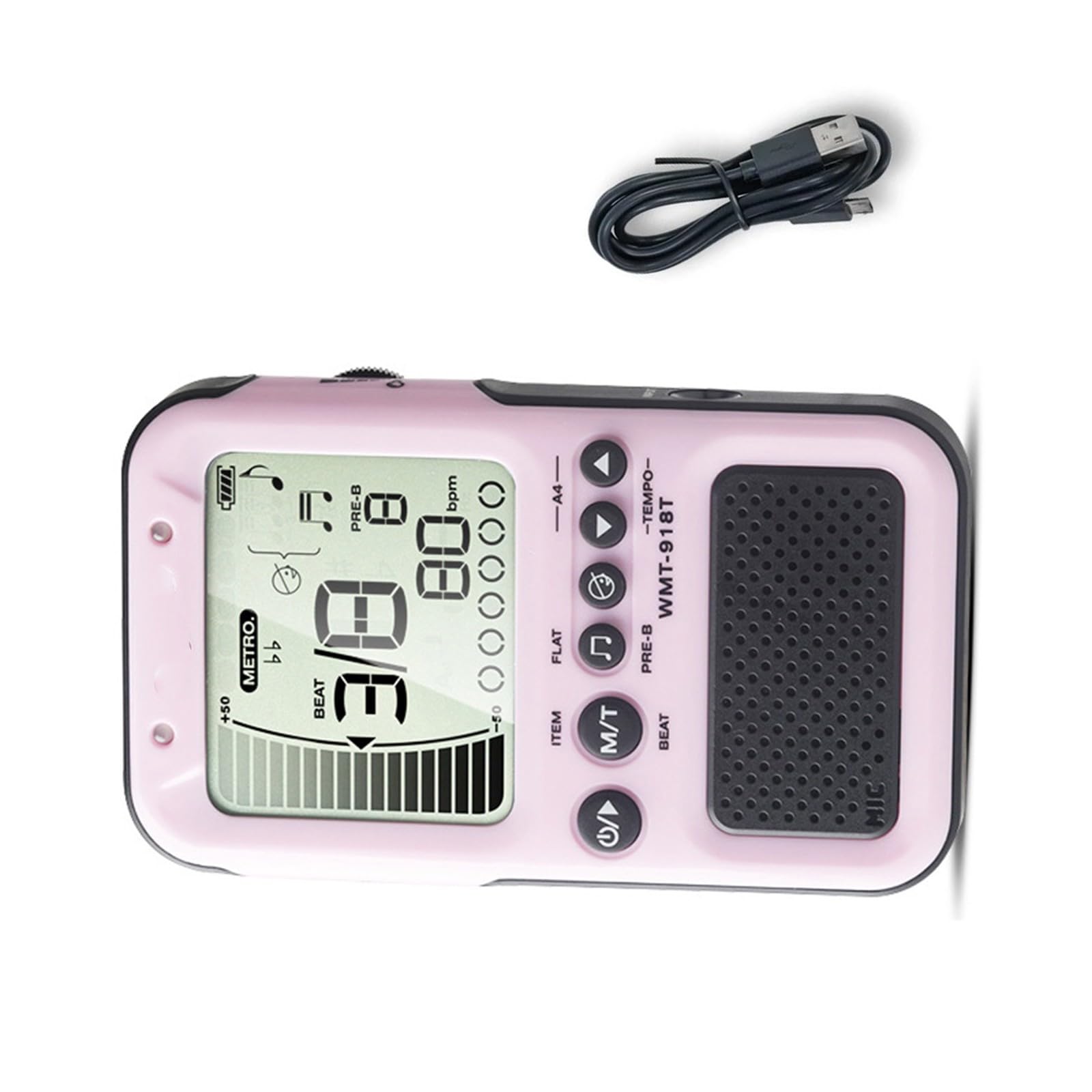 Generatore ritmo professionale Accordatore per strumenti Metronomo digitale portatile Struttura in plastica Adatto per musicisti Metronomo elettronico per strumenti a tastiera