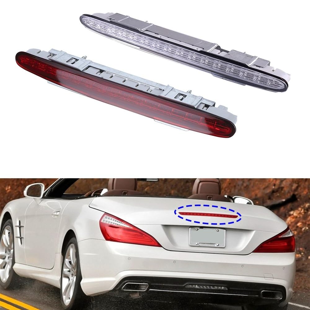 IITA Luce Stop per Auto Auto Terza Luce Freno Alto Livello LED Terza Luce per Mercedes per Benz SL R230 per 2001-2012 A2308200056 2308200656 Centro Alto Lampada Stop (Colore : Rosso)