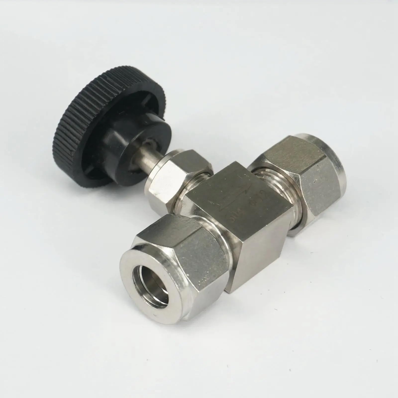 UWUKCJOKQ Fit Tube O/D 3mm Stainless Steel 304 Shut Off Valve Straight Flow Control Needle Compression Fitting 6.4 Mpa