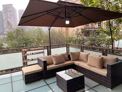 Miniatura 8 de Leeymoo Fundas de cojín repelentes al agua para asiento de patio, solo fundas de cojín para asientos de exteriores (20 x 20 x 2 pulgadas, paquete de