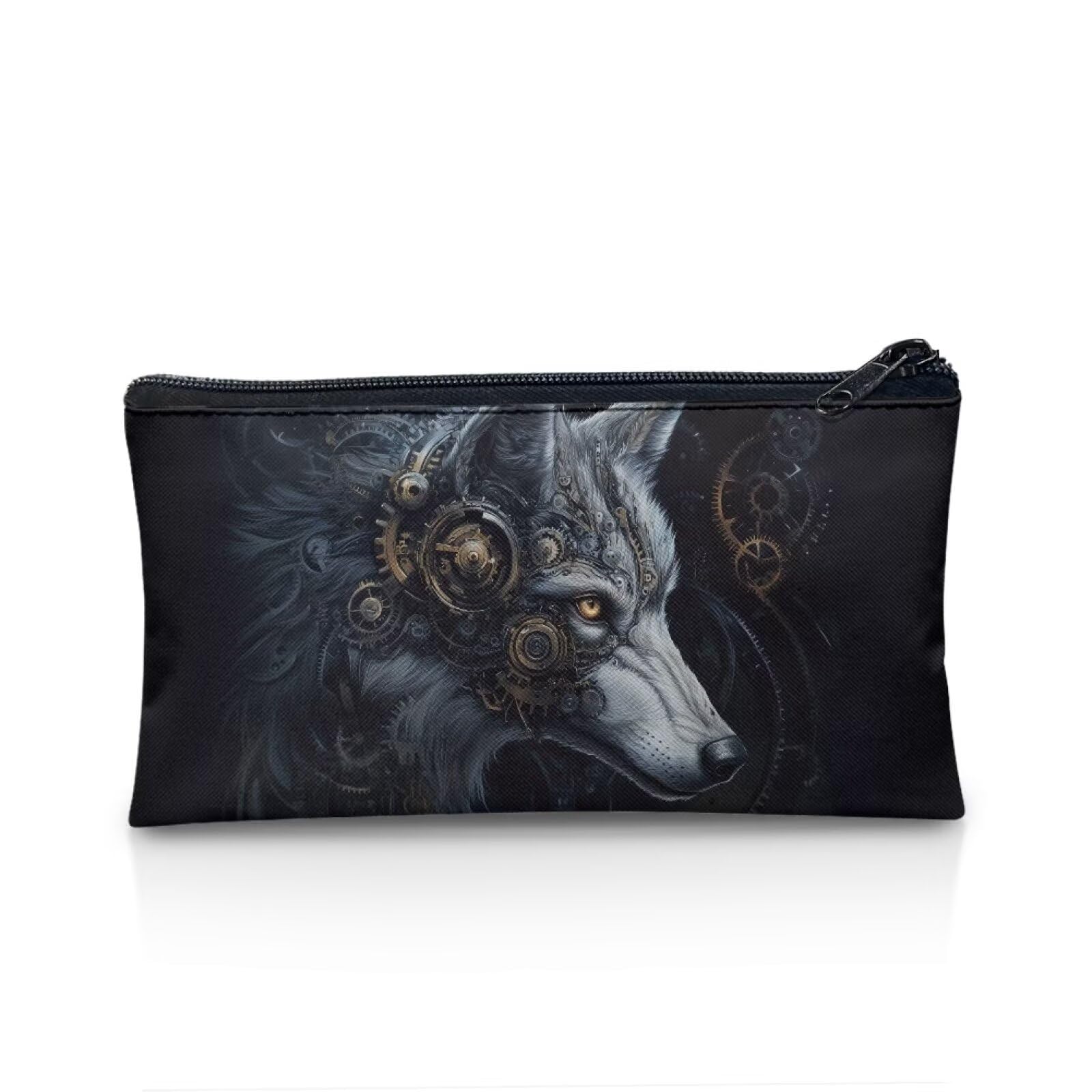 UOIMAG Cool Wolf Pencil Case Boys Secondary School Supplies Pencil Pouch Box Stationery Storage Bag