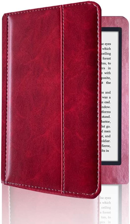 Compatible with Kobo Glo HD N437 eReader Tablet case, Full Coverage Ultra Slim Leather Cover Case with Folding Cover Rugged with Auto Sleep/Wake (Brown)