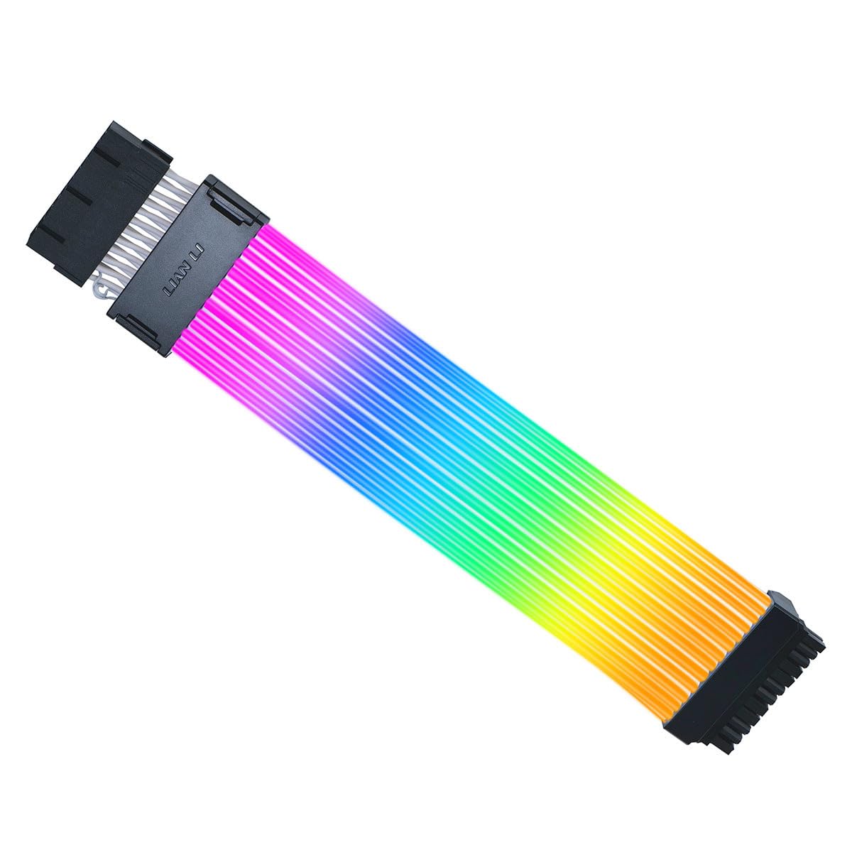 Lian Li Strimer Wireless 24 Pin with Controller (PW24-1W-T) - Addressable RGB Power Extension Cable - 2.4 GHz Wireless Control with 315mm; 12.4 Inch Length - Wireless Controller Included & Required