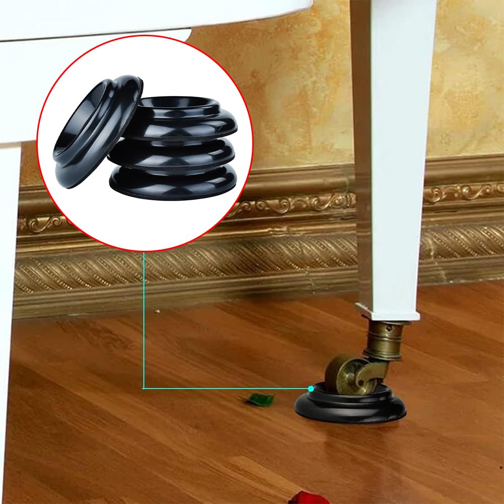 Protections de Sol Pour Piano, Patins Pour Roulettes, Caster Cups Pour Pieds, Insonorisé, Protège Les Sols, Carrelages et Tapis Des Dommages, 4 Pièces
