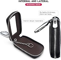 Vista 3 de Funda Universal Premium para Llavero de Coche de Cuero Genuino Portador de Llavero Inteligente de Coche para Llavero Remoto