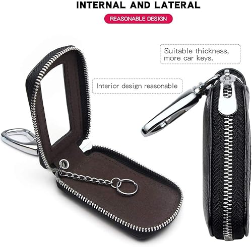 Miniatura 3 de Funda Universal Premium para Llavero de Coche de Cuero Genuino Portador de Llavero Inteligente de Coche para Llavero Remoto