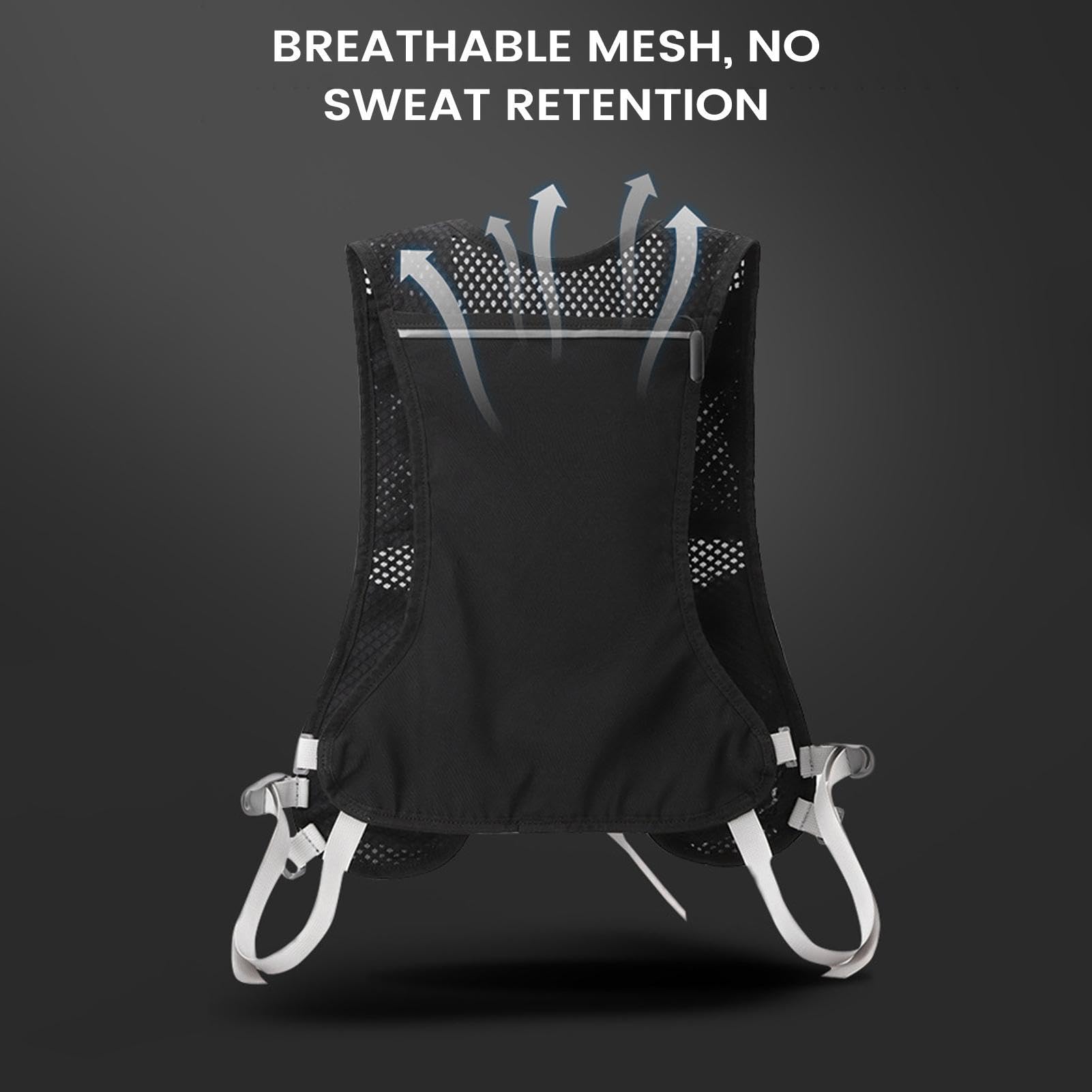 Gilet de Running,Confortable Respirant Léger | Sac Pectoral Homme - pour Randonnée Entraînement Gym Jogging Plein Air Vélo Montagne Camping Sports Pêche Pique-Nique