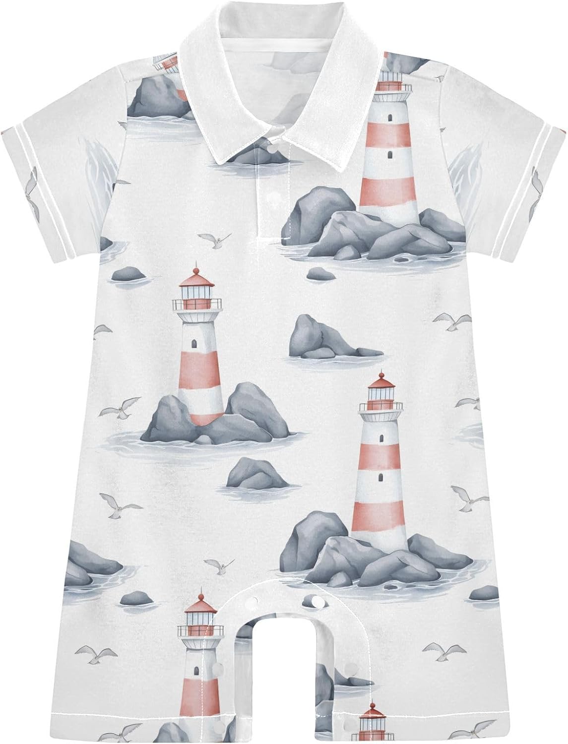 vvfelixl Brown Spots Cat Baby Boy Polo Clothes,Short Sleeve Baby Bodysuit,Collared Polo Romper for 0-24 Months