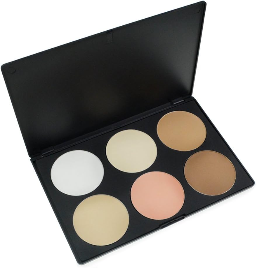 Inviktus Cosmetics Professional 6 Colors Contour Face Power Foundation Makeup Palette