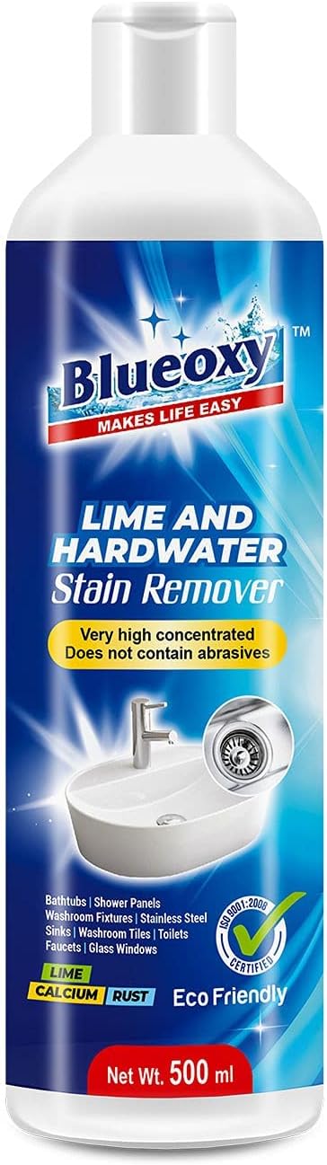 High-Performance Lime, Rust, Calcium, Stain Remover | Hard Water Stain Remover | Fast Acting Limescale Remover| Cleans Rust, Hard Water Deposits | Ecological Formulation | 500 ML | QTY1