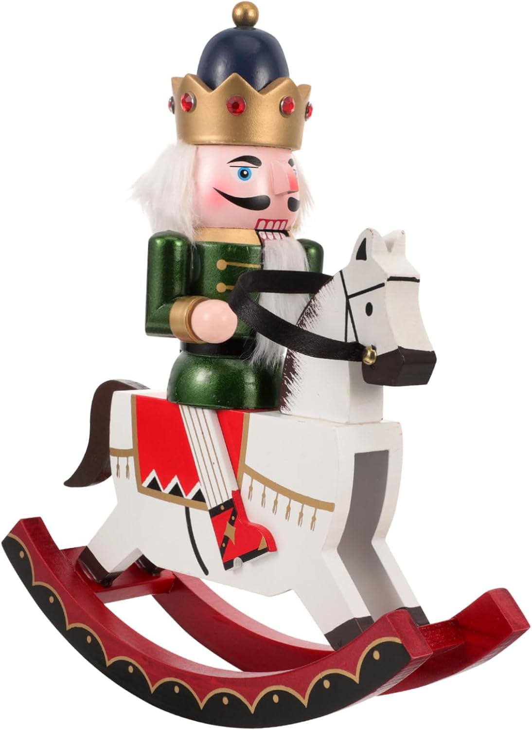 Wooden Nutcracker Soldier Figurine Festive Christmas Decor with Handcrafted Wooden Craftsmanship Stable and Compact Desktop Decoration for Holiday Collectors and Home Display