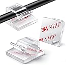 60Pcs Christmas Light Clips, Hooks for Outdoor String Lights Clips, Adhesive Cord Organizer Hooks, Sticky Wire Holder for Hanging Christmas Lights, Wall Cable, Fairy Lights (Clear, Small)