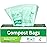 Compost Bags, Compostable Trash Bags 2.6 Gallon Compostable Bags 100 Count Small Compost Bags for Countertop bin Extra Thick 0.71 Mil. ASTM D6400 Certified By BPI and TV AUSTRIA