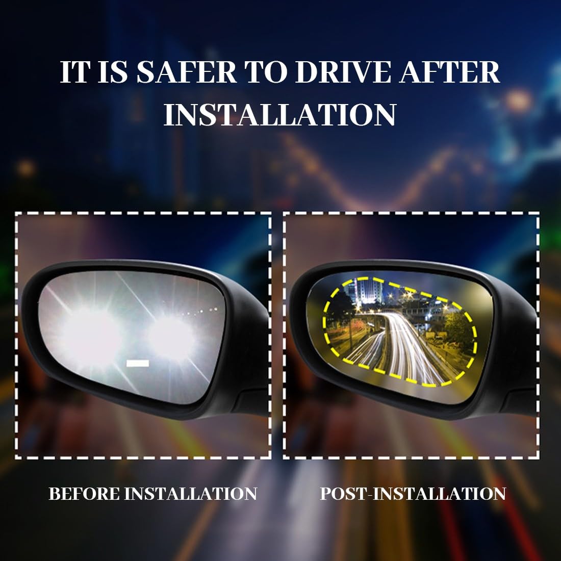 Pellicole Antiappannamento Specchietti Auto - Set 8 Pezzi Impermeabili E Antinebbia