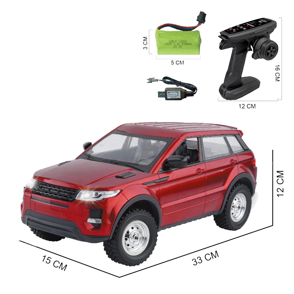 LDRC LD1299 1/14 RC Drift Car 2,4G 4WD RC Auto mit LED-Leuchten Wiederaufladbarer Geländewagen Ersatzteile Zubehör Rot