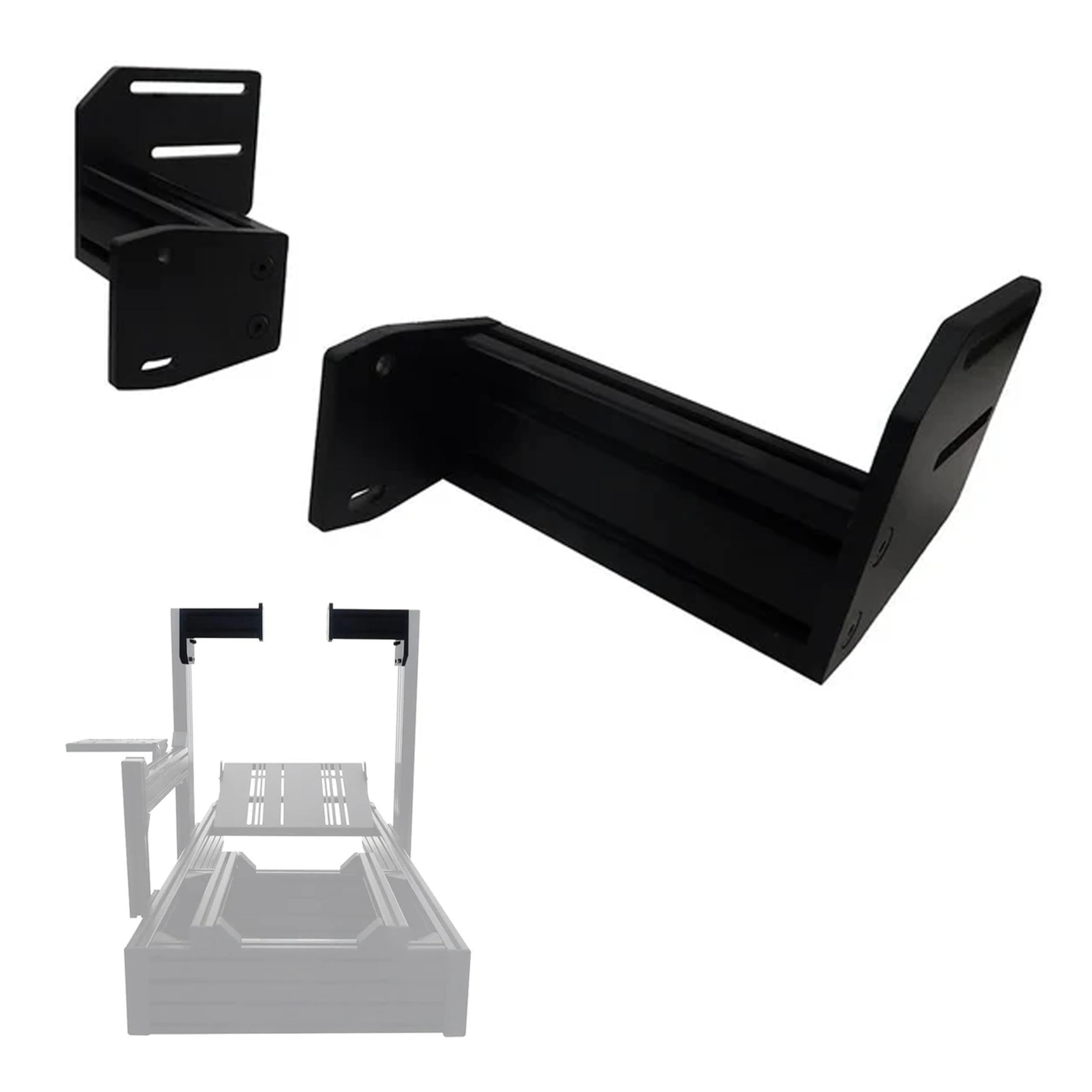 Gt Omega Black Prime Fanatec Podium Dd Bracket - Suitable For Prime Cockpit & Other Aluminium Profile Racing Rigs, Adjustable Mouting Points