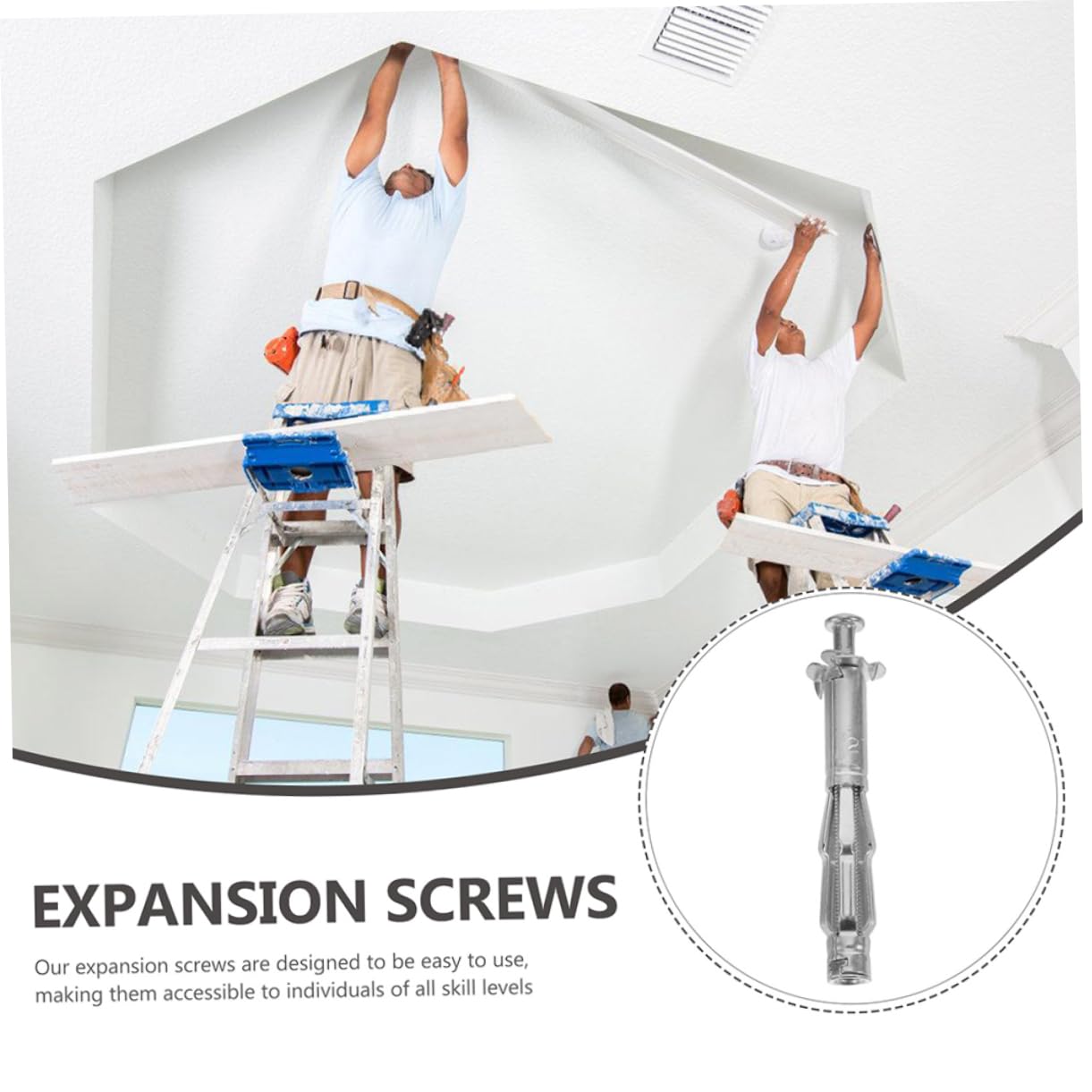 MUCKLILY Drywall Anchor Expansion Nuts 22 Sets Hollow Door Anchor Fasteners for Wall