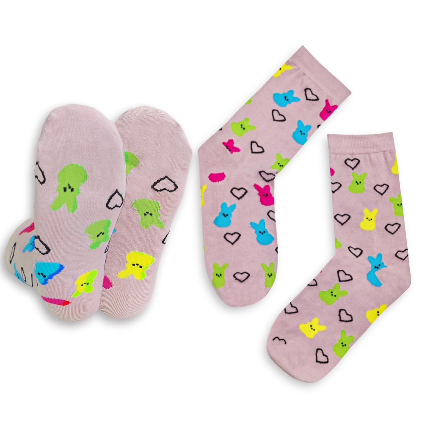 Qeenking Cute Socks for Women Girls, Gifts for Adult, Colorful Novelty Crew Socks