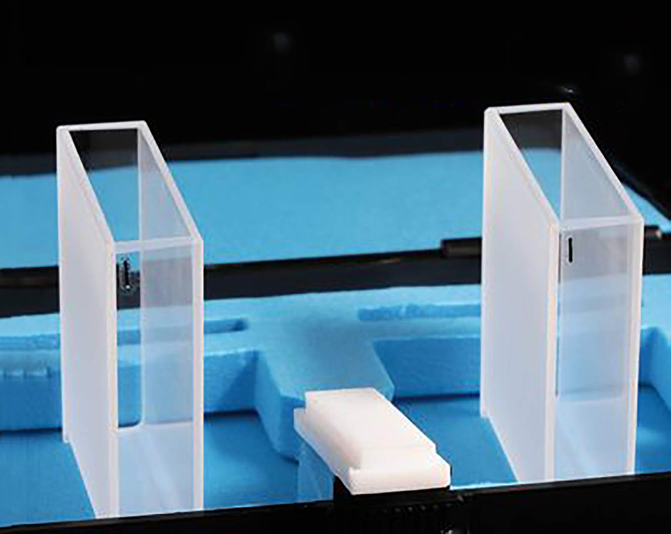 Cubeta de vidrio de cuarzo de 40 mm - 2 piezas/caja, capacidad de 14 ml, celda de trayectoria óptica de alta precisión