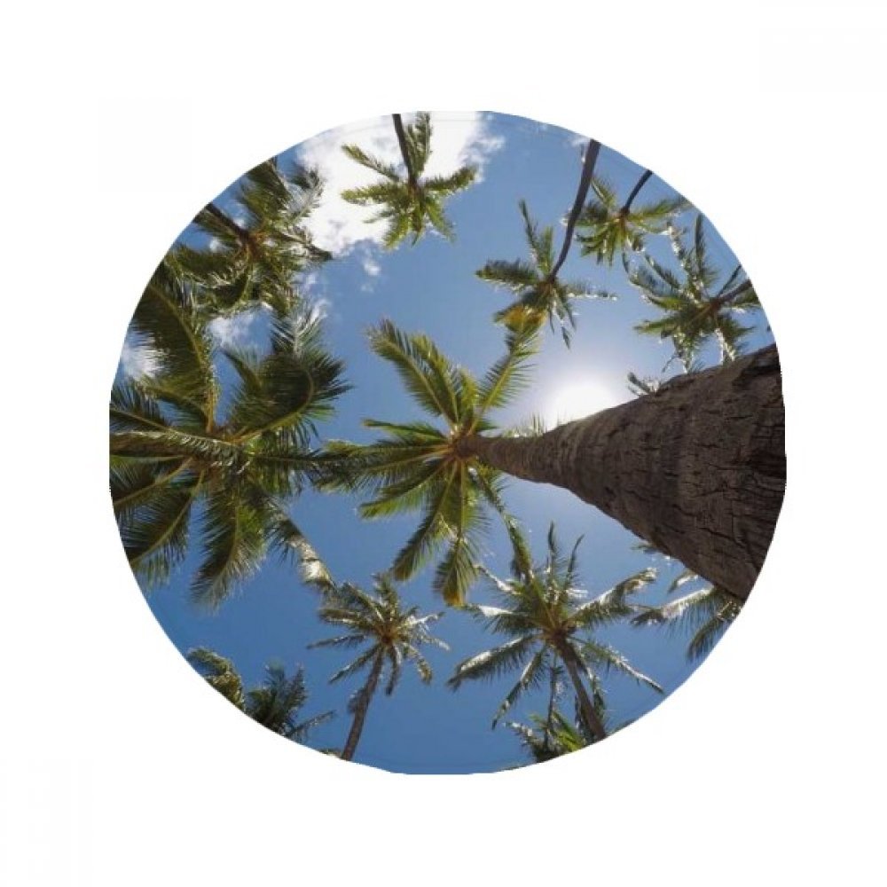 Tapis de sol rond antidérapant de 50 cm motif arbre soleil