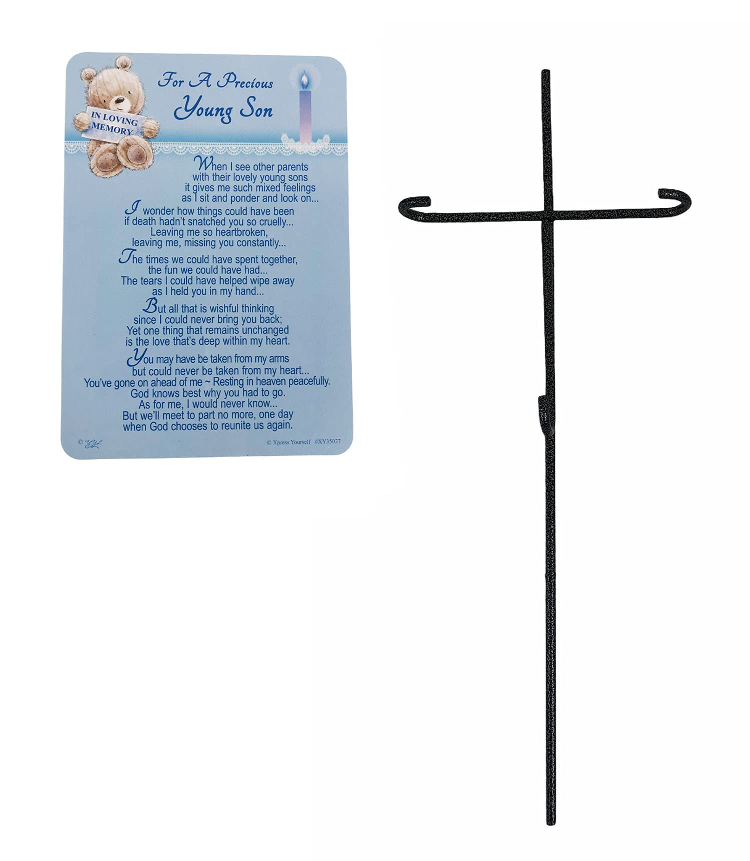 Buy Precious Young Son Grave Card & Holder Stake In Loving Memory