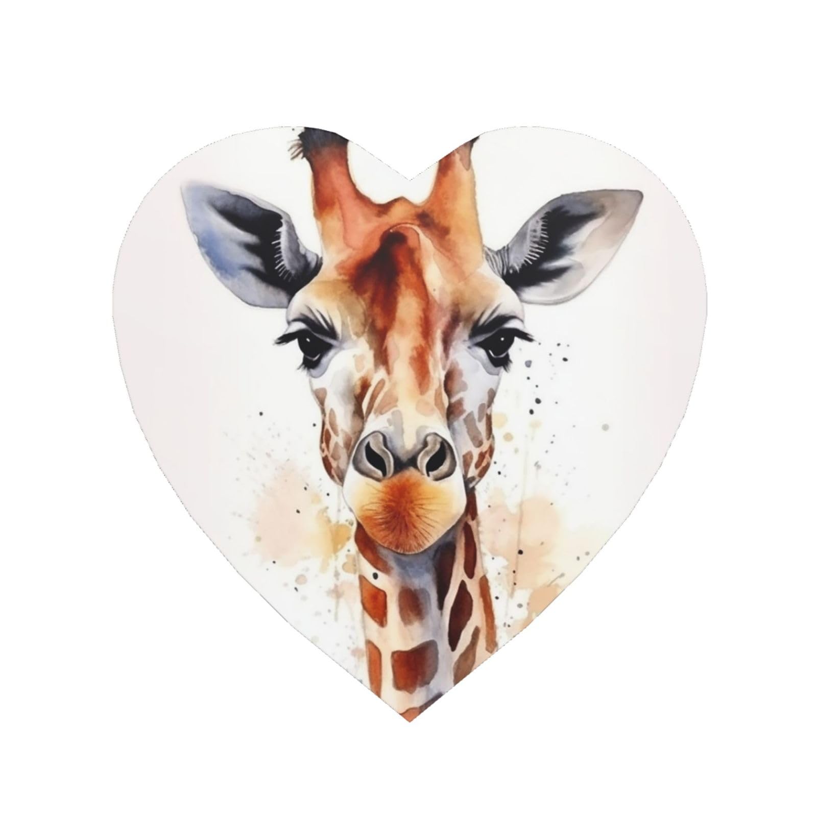 Fodpand Heart Shape Stylish Animal Watercolor Giraffe Fridge Magnets, Strong Small Refrigerator Magnets Decorative Magnets For Kitchen Fridge Office Locker - Funny Magnetic Stickers Birthday Gifts
