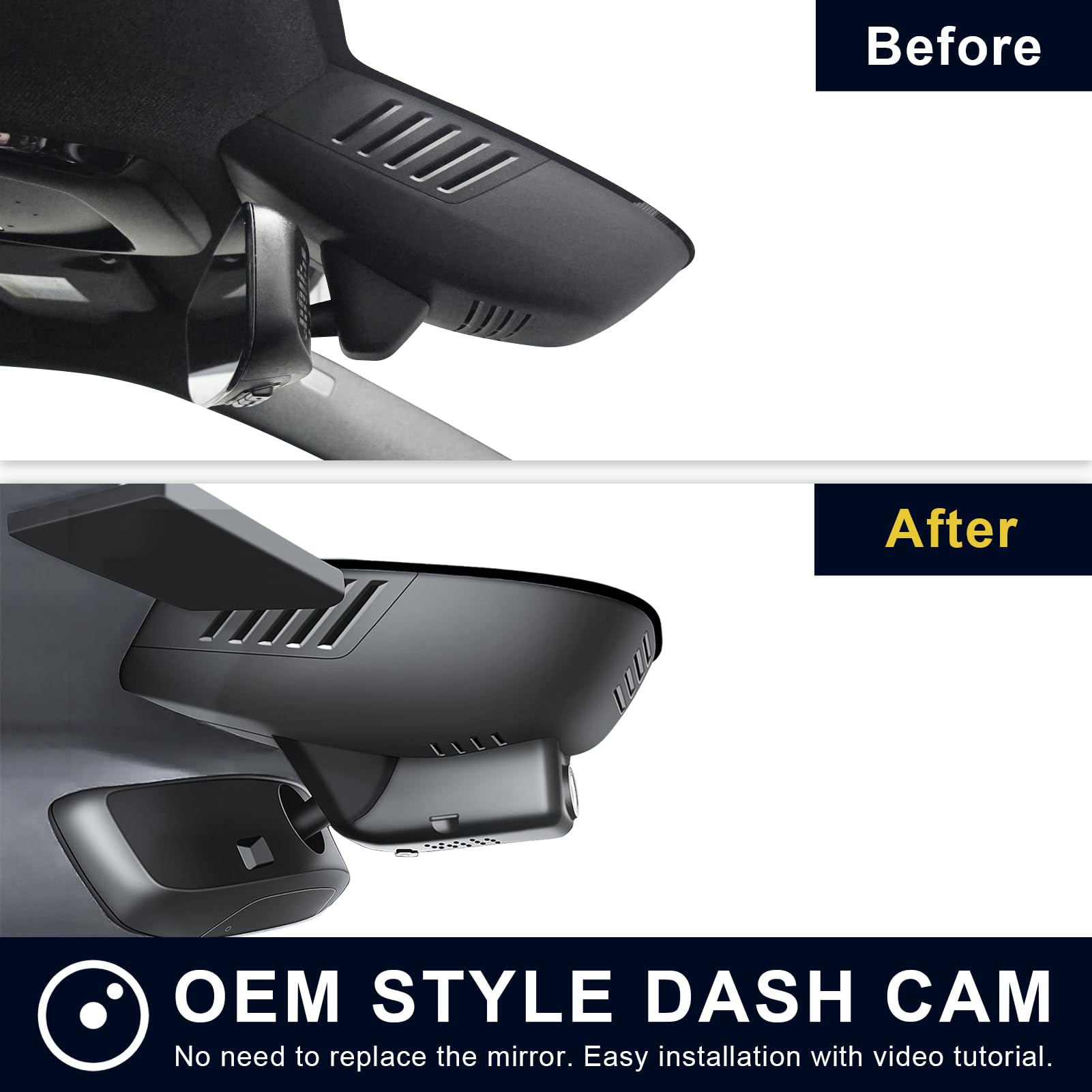 Volvo Polestar 2 Dash Cam 4K Front & 1080P Rear, UHD 2160P, WiFi, Loop Recording, 128GB