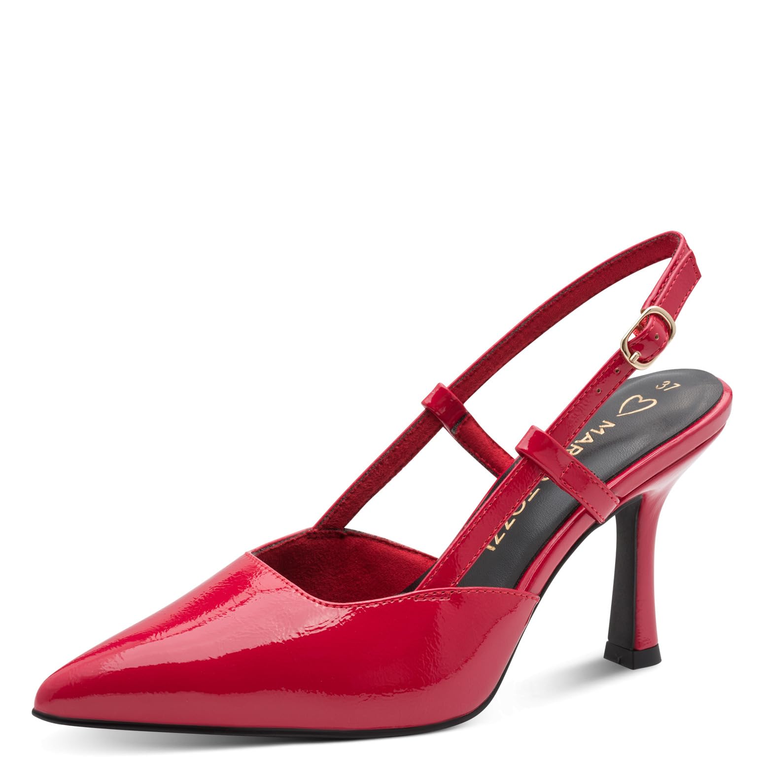 MARCO TOZZI Women Pumps Soft Feel Me Footbed Soft Lining Stylish, red (RED Patent), 4.5 UK