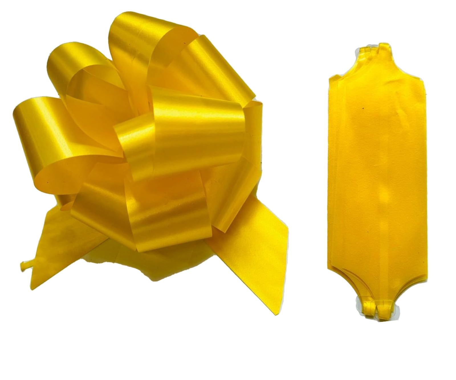 Pull Bows Yellow Gift Wrapping Christmas Ribbon Wrapping Bows for Christmas New Year Thanksgiving Party Florist Pull Bows for Gift Wrapping Birthday Present Ties Wedding Ornament Pack of 20