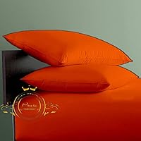 Vista 70 de Crown Collection Juego de 2 fundas de almohada blancas lisas tamaño Queen, hipoalergénicas de 600 hilos, 100% algodón egipcio, fundas de almohada