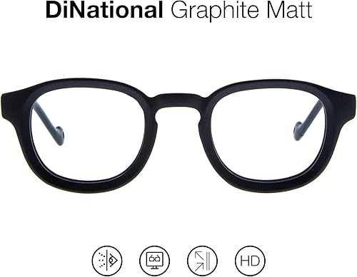 Miniatura 4 de READING GLASSES Lectores unisex con bloqueo de luz azul. Monturas de acetato, patillas flexibles y lentes antirreflectantes - DINATIONAL