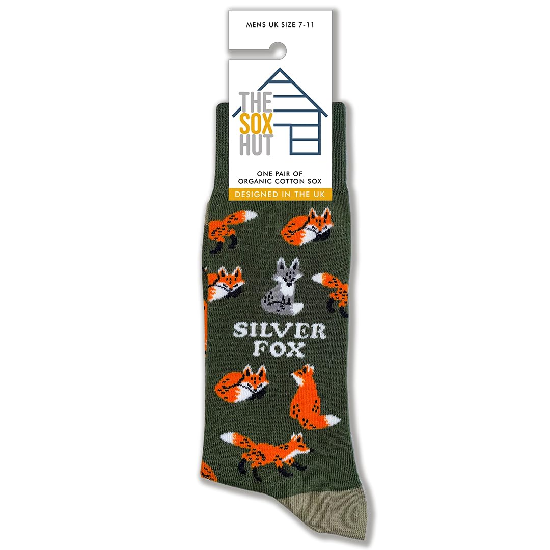 The Sox Hut Men's Multi Silver Fox Socks For Size 7-11 (Uk, Numeric, 7, Regular, Regular, Standard, )