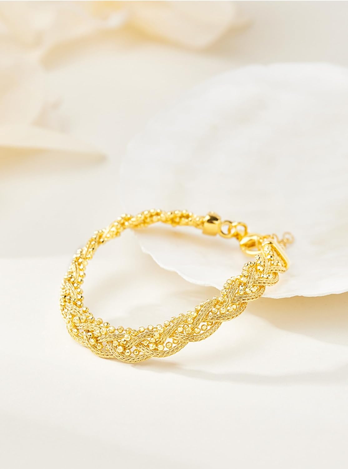 Women's Gold Rope Bracelet for Men Gold Beaded Bracelet Italian Charm Chain Italian Charms for Women Silver Rope Link Daily Wear 5.9inch+1.18inch