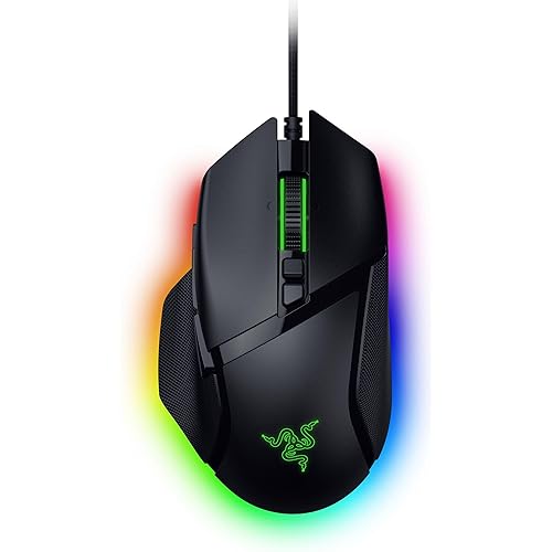 Razer Basilisk V3 35K Wired Ergonomic Gaming Mouse : HyperScroll Tilt Wheel - 35K DPI Optical Sensor Gen 2-13 Customizable Controls - Chroma RGB - Optical Switches Gen 3 - Speedflex Cable - Mouse