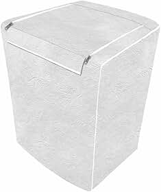 "Capa Para Maquina De Lavar Brastemp Eletrolux Consul 7Kg 8Kg 9Kg Impermeável Flanelada Com Zíper Proteção UV Material Super Resistente E Perolizado de Alta Qualidade" (Branco)