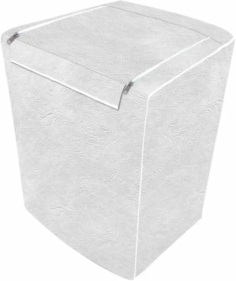 "Capa Para Maquina De Lavar Brastemp Eletrolux Consul 10Kg 11Kg 12Kg Impermeável Flanelada Com Zíper Proteção UV Material Super Resistente E Perolizado de Alta Qualidade" (Branca)