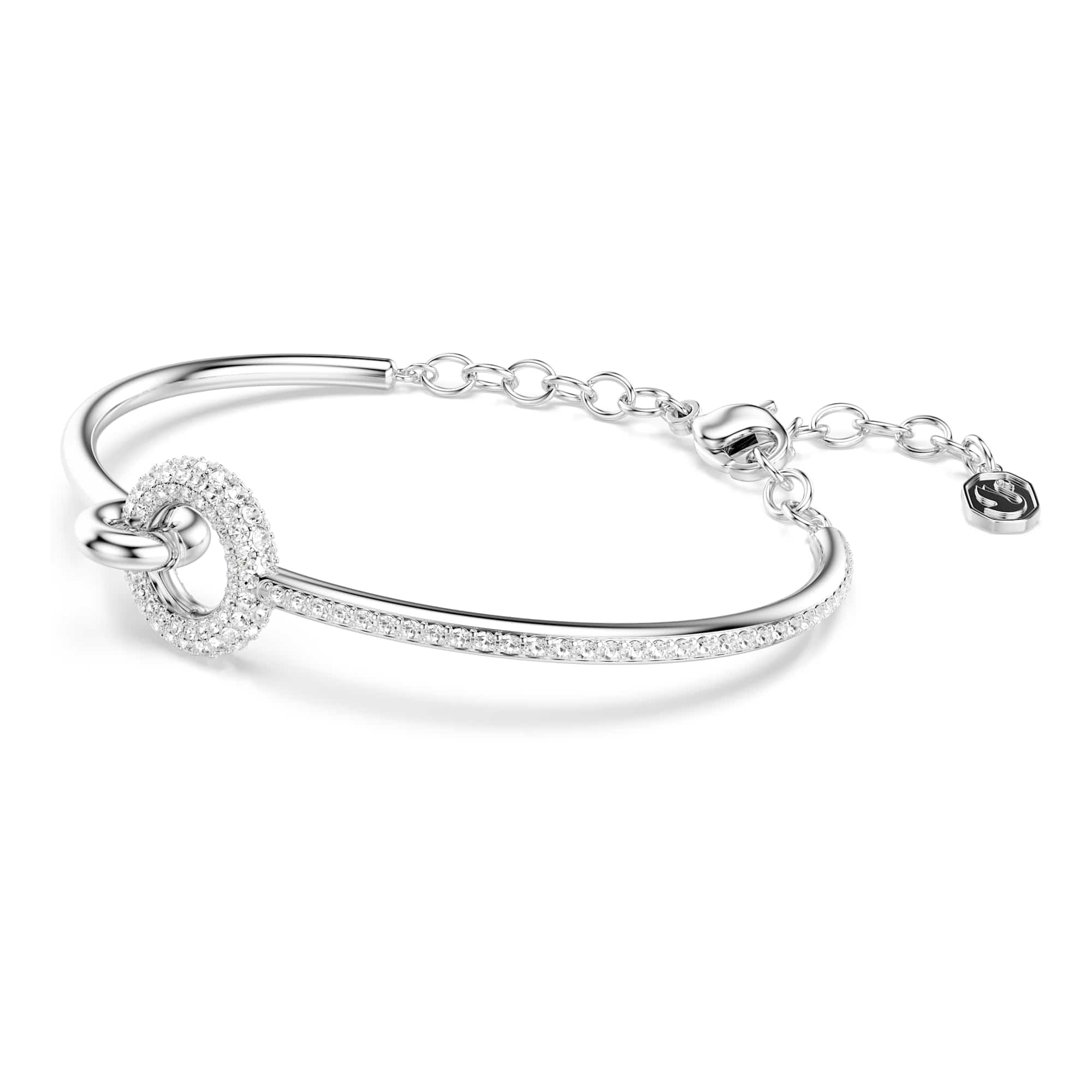 Swarovski Dextera Collezione Bracciale rigido, Taglio rotondo, Bianco