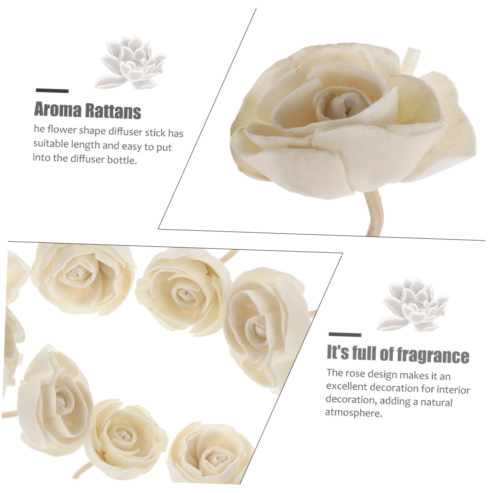 PRETYZOOM Aroma Diffuser Zubehör 32 STK Tong-Gras- Aroma-diffusor-Sticks Reinigung Der Luftstäbchen Diffusor Für Zuhause Blumen-Sticks Stock Duftstäbchen - Raumduft