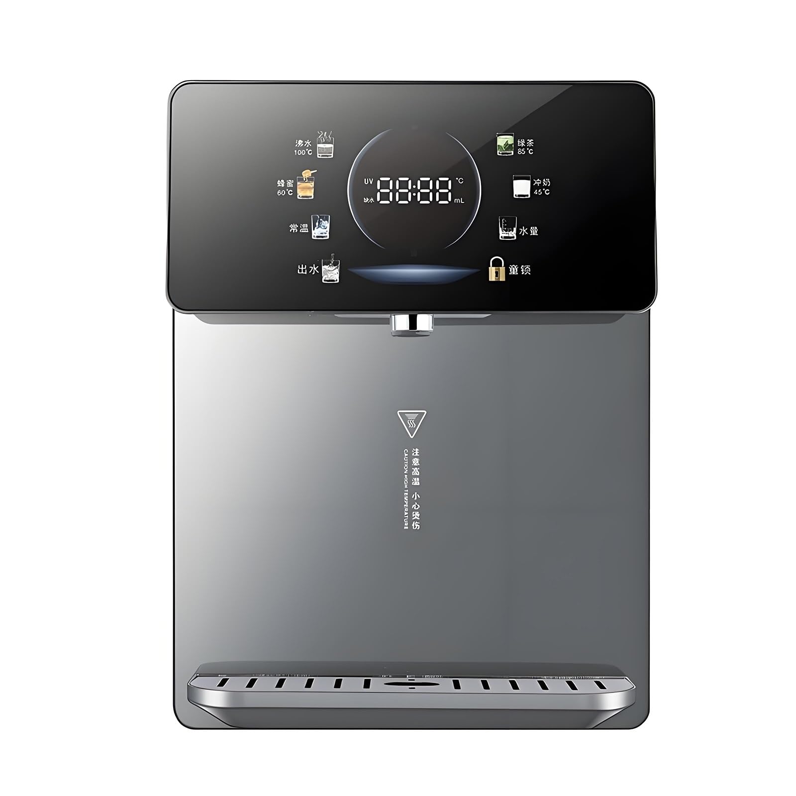 FHRKA 2200W Wall-Mounted Water Dispenser with Safety Lock, Adjustable Temperature, Large Screen Touch, Hot Water 25L/h (Grey)