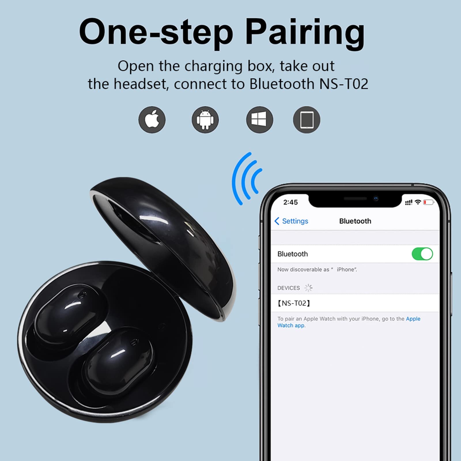 Auriculares inalámbricos para niños, auriculares Bluetooth para orejas pequeñas, mujeres, hombres, adultos, 25 horas de reproducción, micrófono integrado, graves profundos de alta calidad, para
