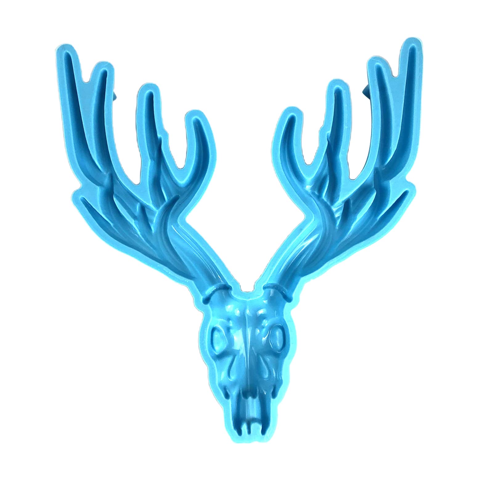 Yttkku Blue Deer Wall Hanging Resin Silicone Mold Antler Epoxy Casting Mold For Wall Decoration Christmas Elk Plaster Silicone Molds